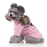 Pet / Dog Teddy Hooded Cashmere Fleece Embroidered Dog Paw