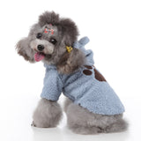 Pet / Dog Teddy Hooded Cashmere Fleece Embroidered Dog Paw