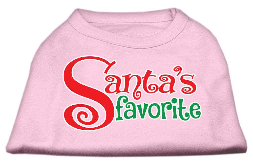Dog / Pet Christmas T-Shirt : Santas Favorite Screen Print Pet T-Shirt 
