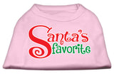 Dog / Pet Christmas T-Shirt : Santas Favorite Screen Print Pet T-Shirt 