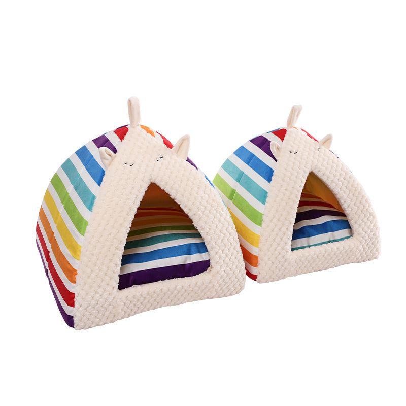 Toby's Rainbow Colorful Stripe Teepee / Dome Pet Bed