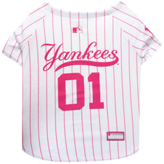 New York Yankees Dog Pet Pink Performance Tee T-Shirt - Spawty