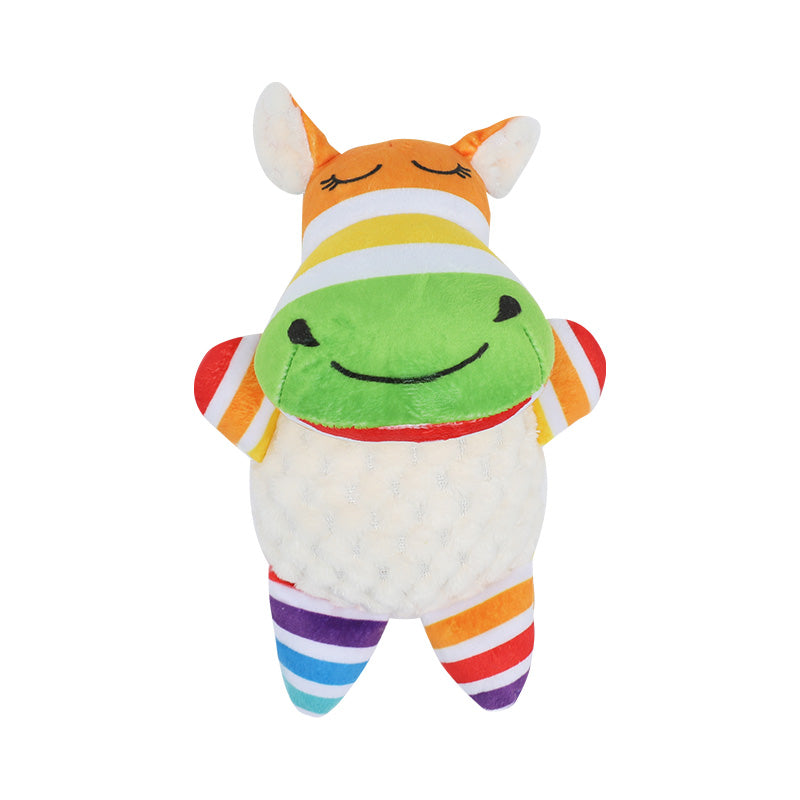 Toby's Rainbow Colorful Stripe Squeakie toy